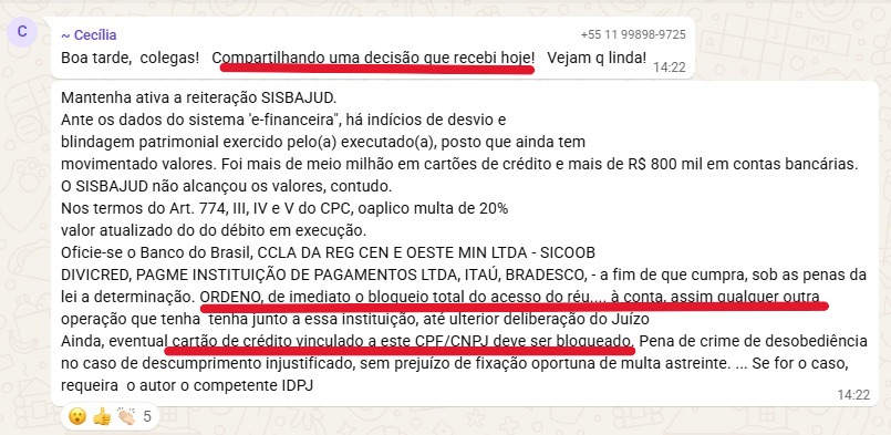Print: decisão de bloqueio total