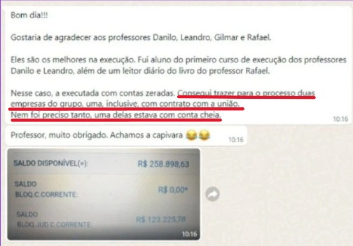 Print: R$ 258.898,63 localizados